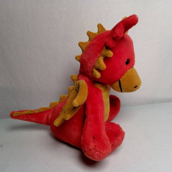 Jellycat London Darvin Dragon Orange Winged Wings Horn Stuffed Plush 11" - Picture 4 of 13